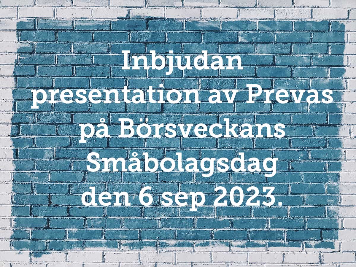 Prevas presenterar på Börsveckans Småbolagsdag 2023